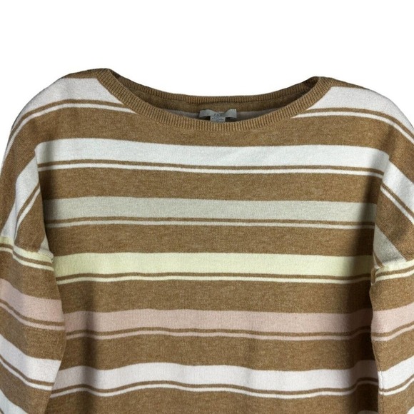 J. Jill Women's Knit Pullover Boatneck Sweater Dropped Shoulder Size XS Stripped - Picture 3 of 9